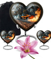 Car Theme Large Urn With 2 Keepsake Urn