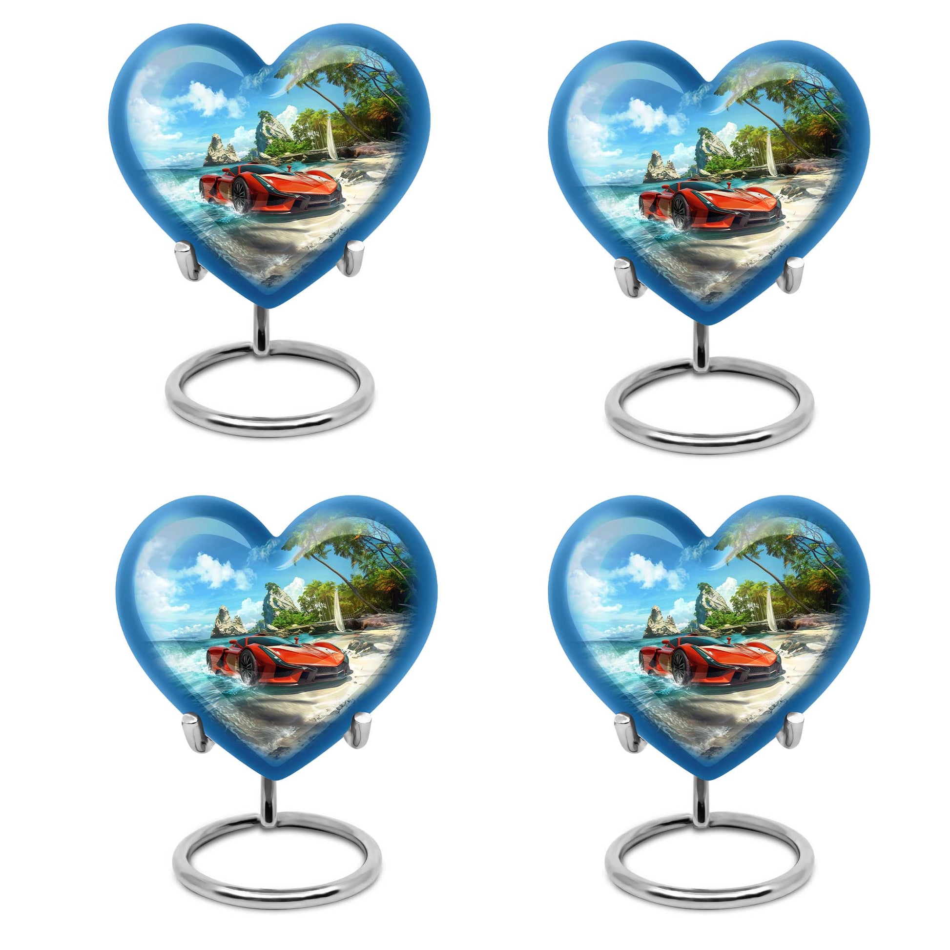 Car Theme 3 Inch Keepsake Pack of 4