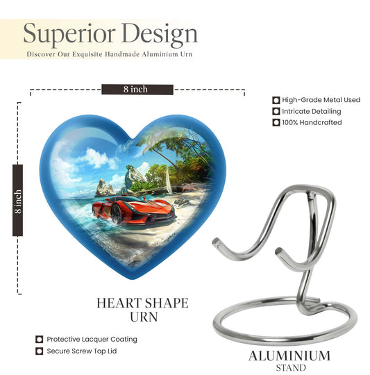 heart urn car