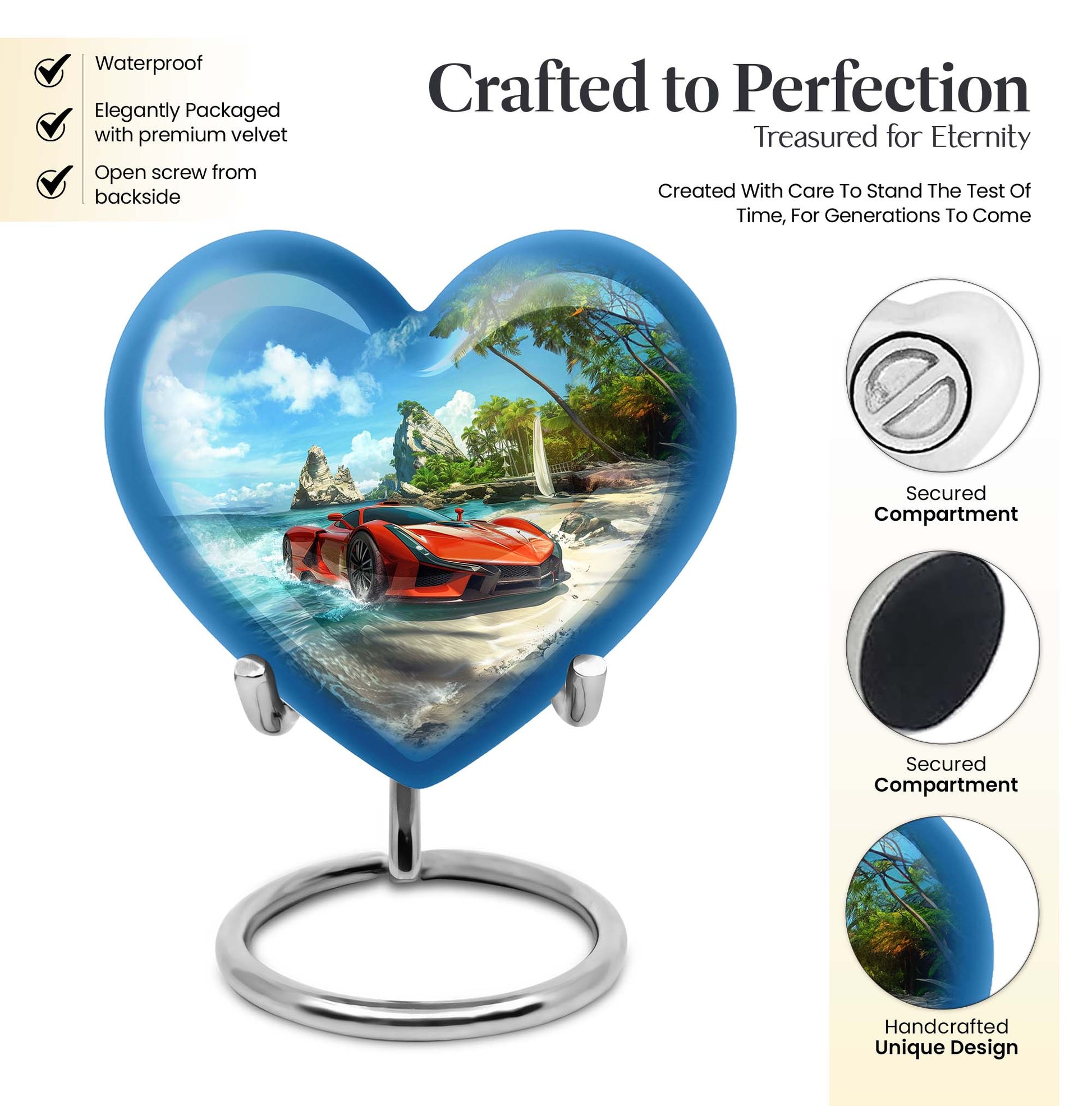 heart urn car