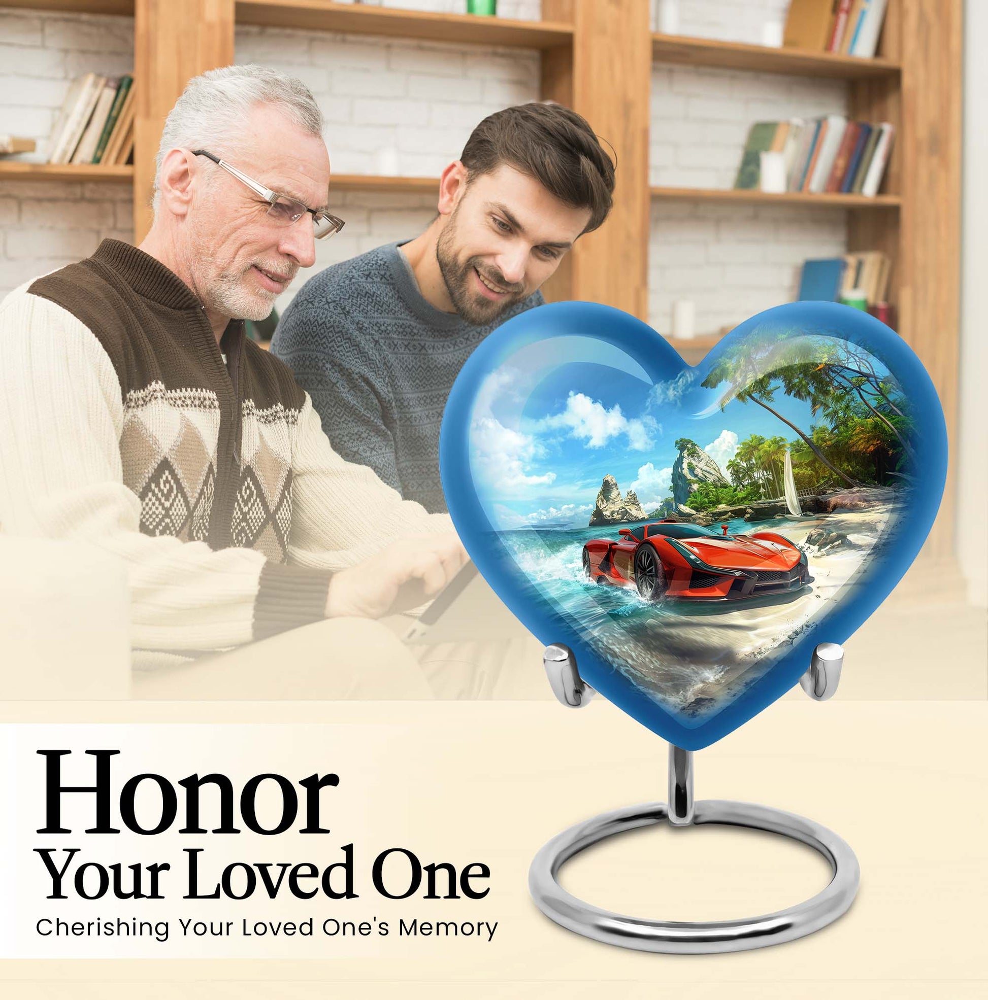 heart urn car