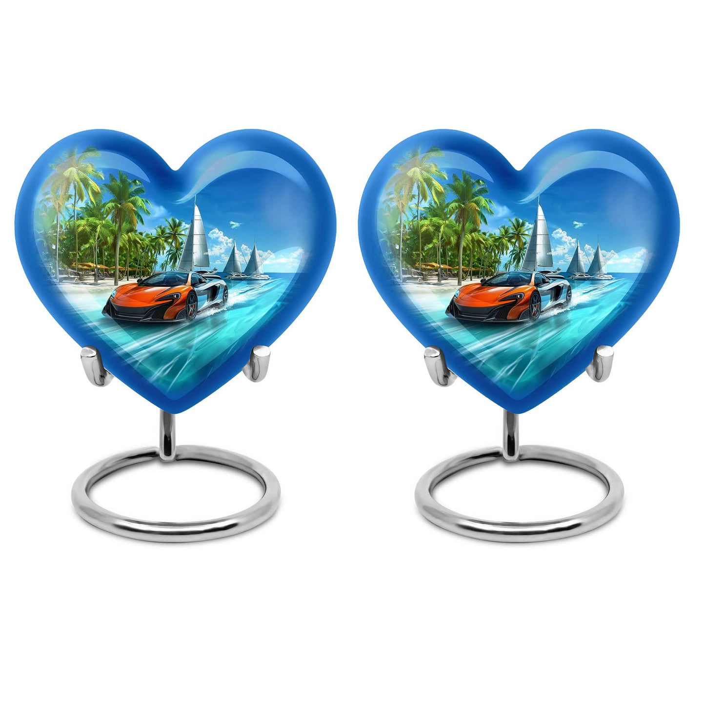  heart-shaped car urn 