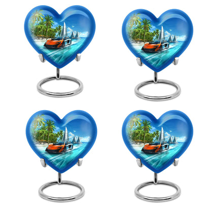  heart-shaped car urn 