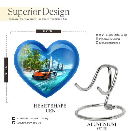  heart-shaped car urn 