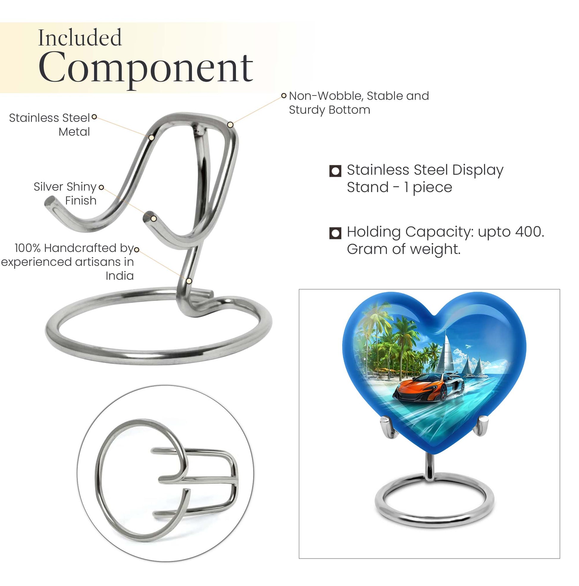  heart-shaped car urn 