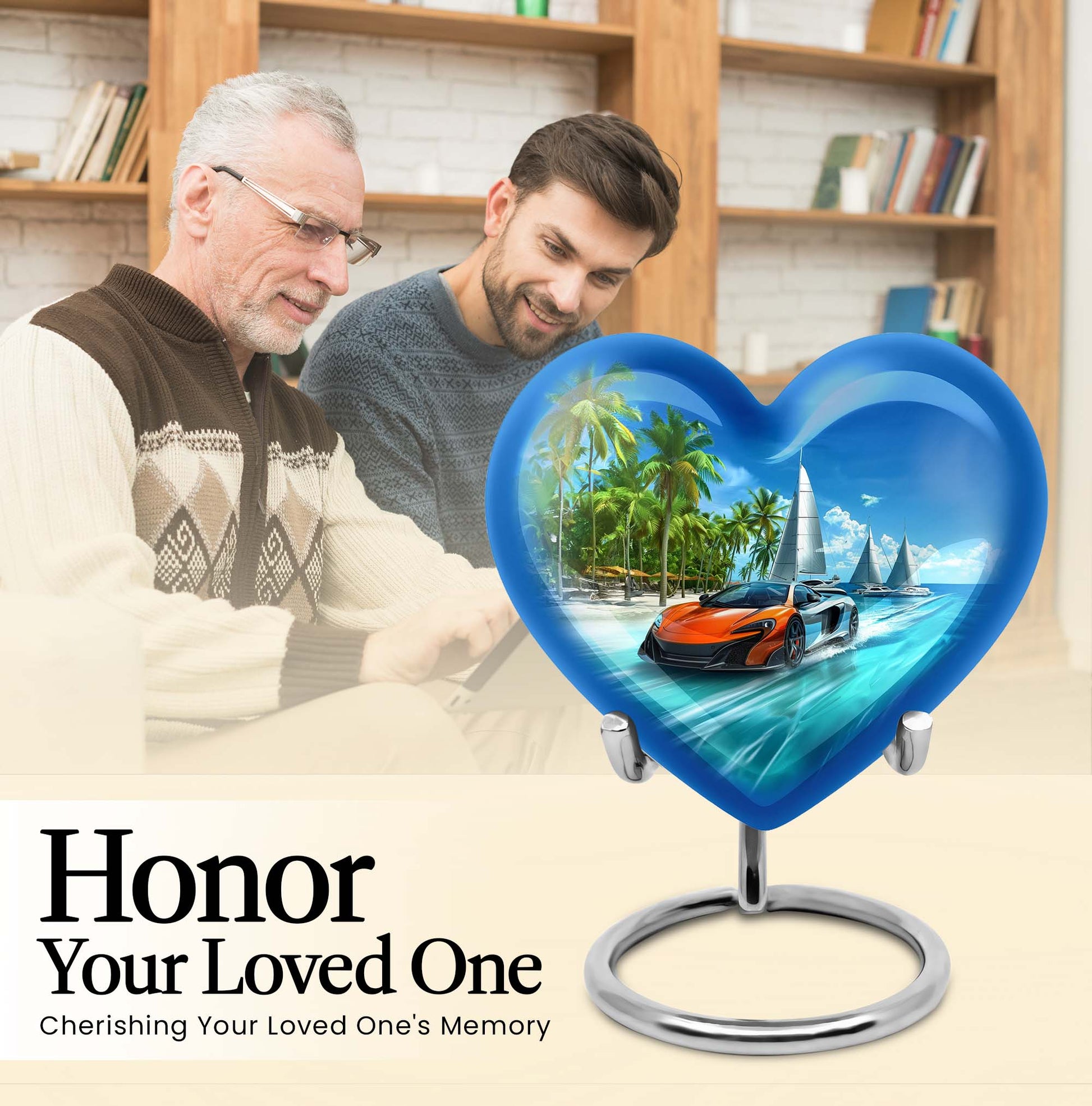  heart-shaped car urn 