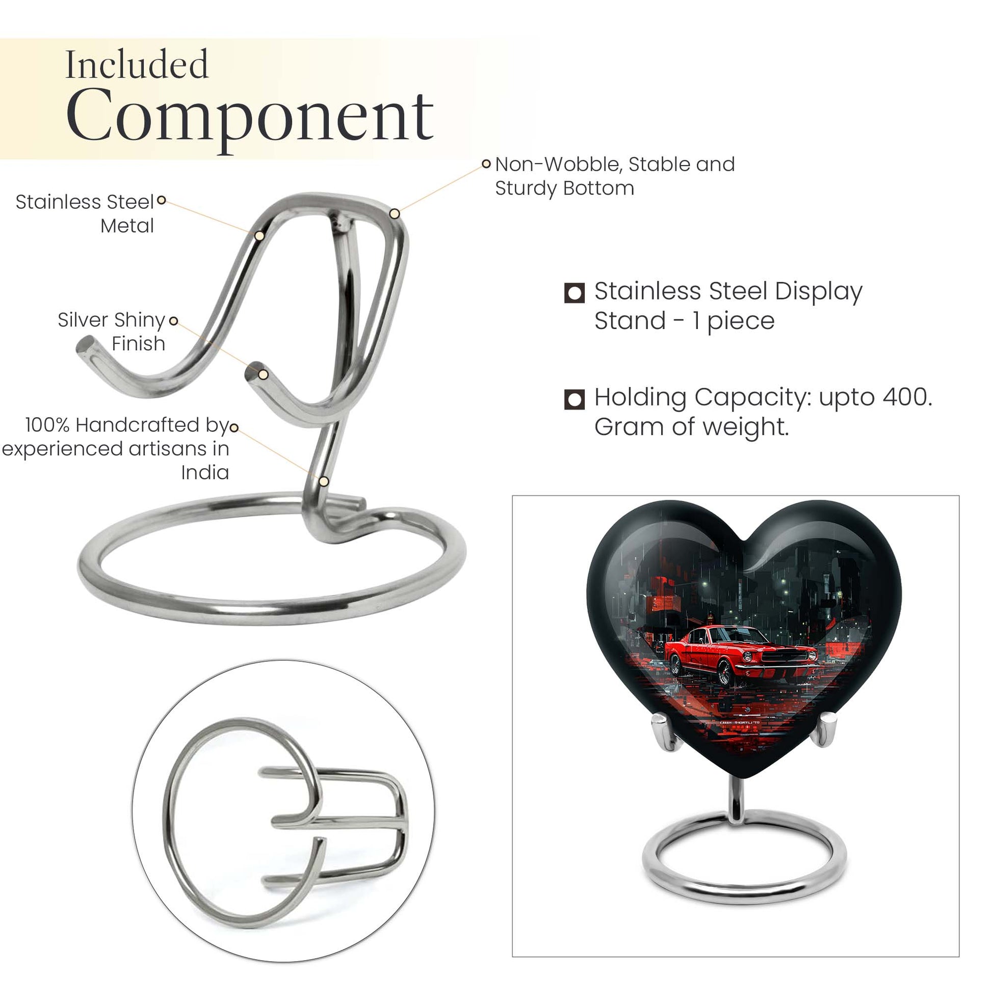 10-inch heart-shaped butterfly Urn