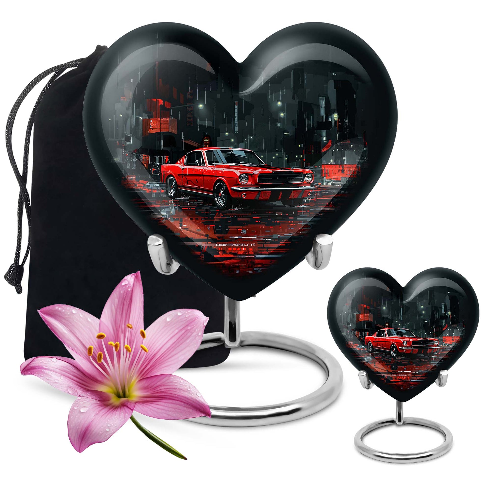 Car Theme Large Urn With 1 Keepsake Urn