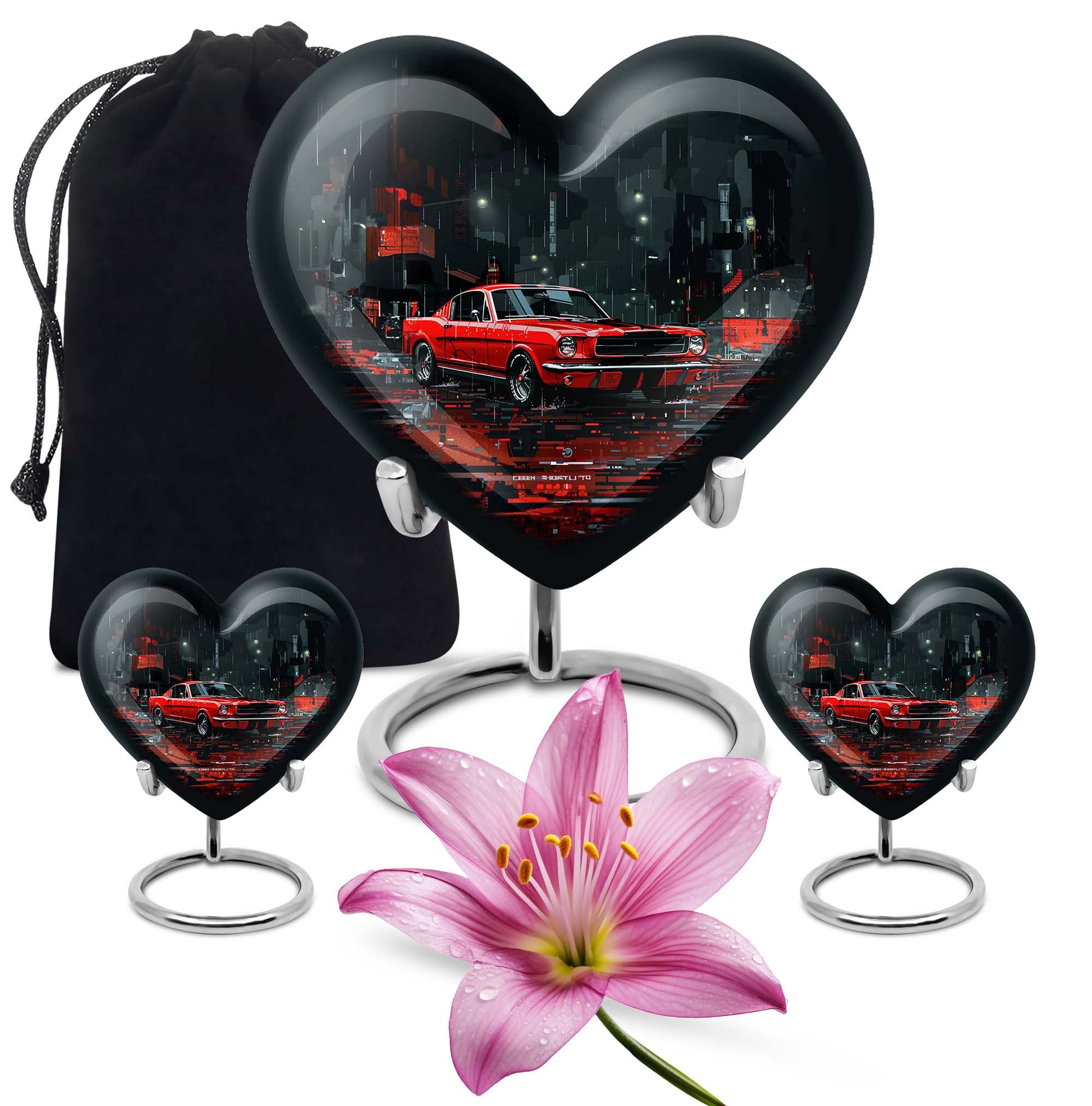 10-inch heart-shaped butterfly Urn