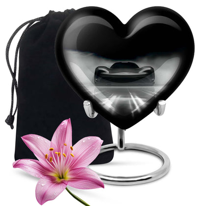 heart-shaped car urn