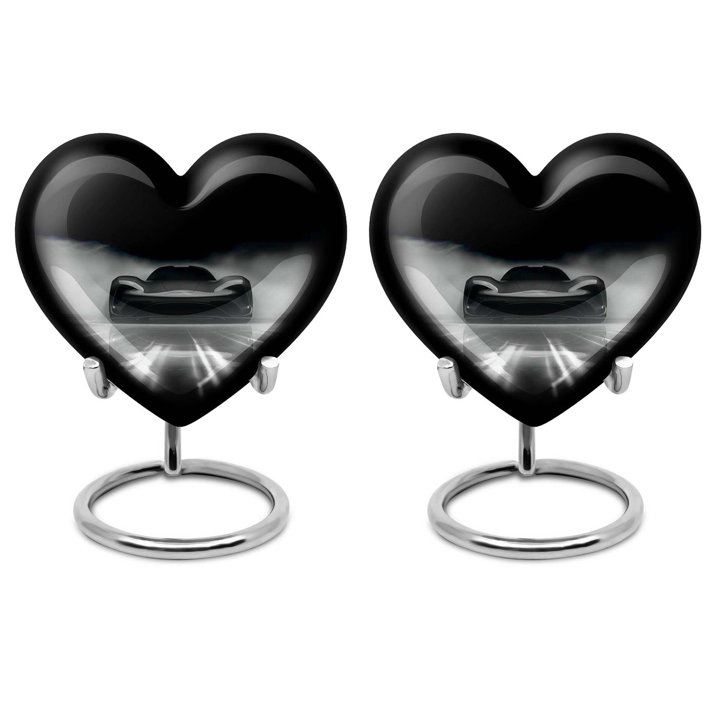 heart-shaped car urn