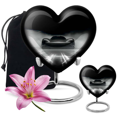 heart-shaped car urn