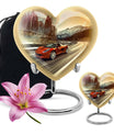 Car Theme Large Urn With 1 Keepsake Urn