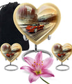 Car Theme Large Urn With 2 Keepsake Urn