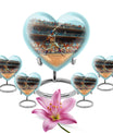 Baseball Theme Large Urn With 4 Keepsake Urn