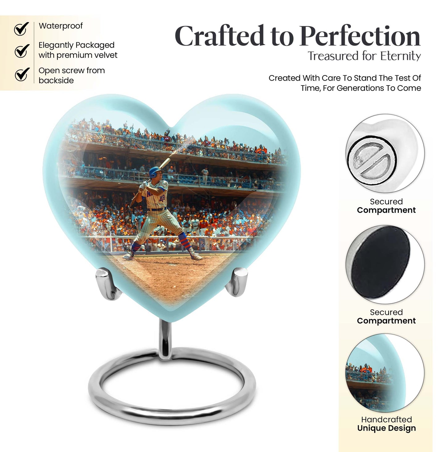 shaped baseball urn 
