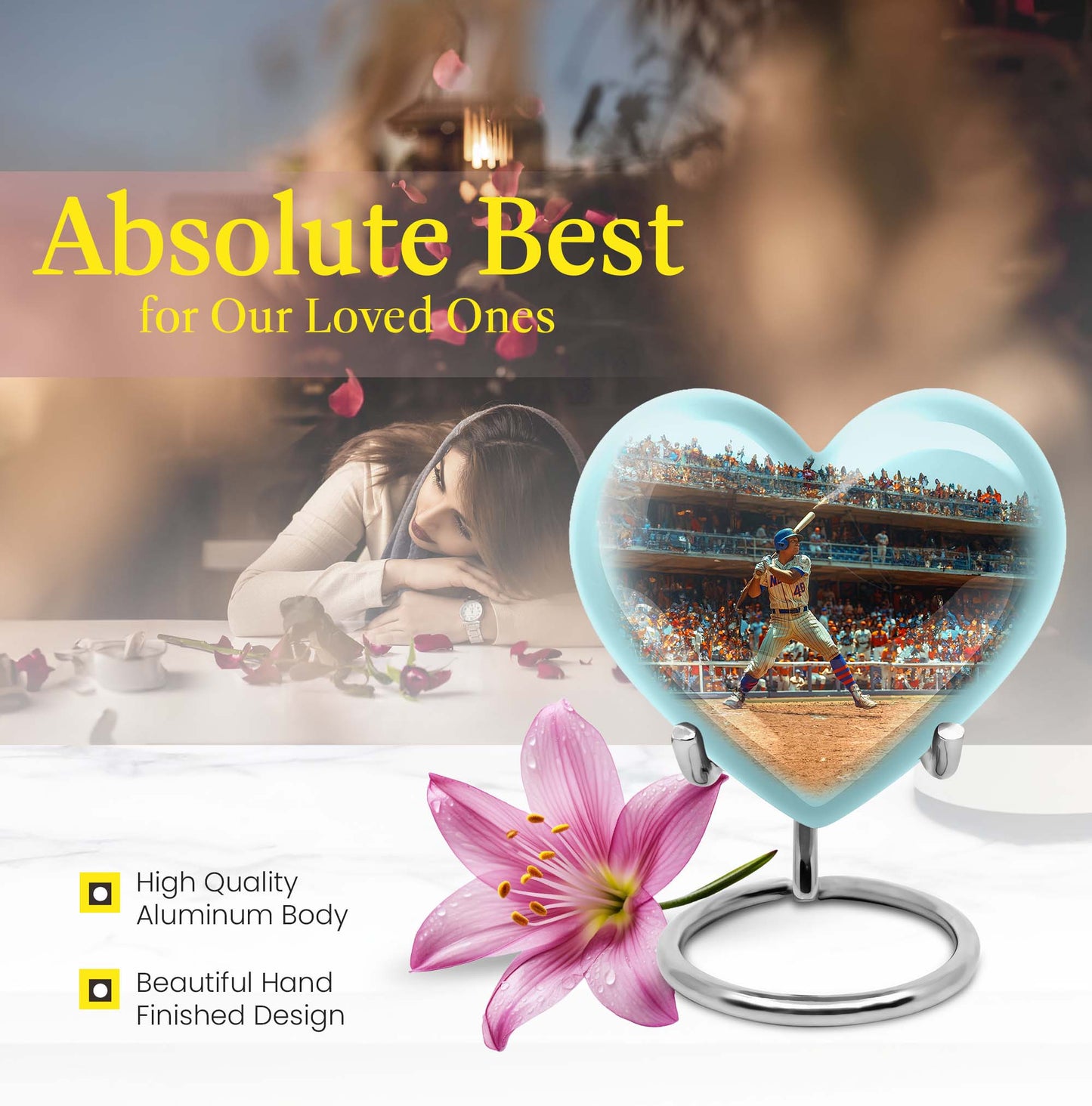 shaped baseball urn 