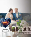 10-inch Heart Urn themed with butterfly, aluminium baseball urn for adult ashes