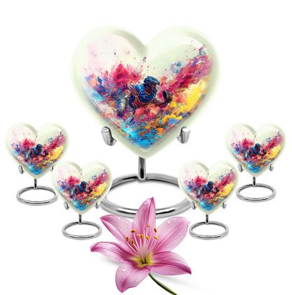 Heart shaped baseball urn 