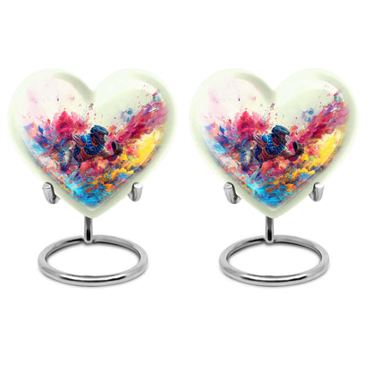 Heart shaped baseball urn 