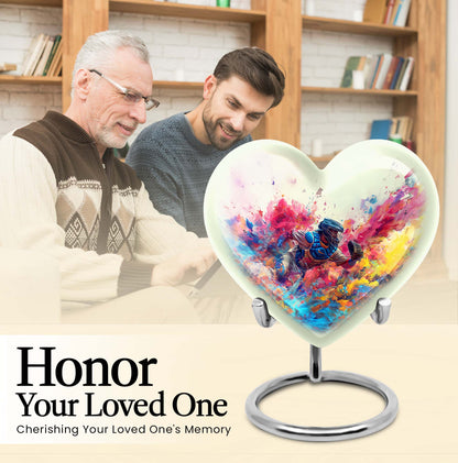 Heart shaped baseball urn 