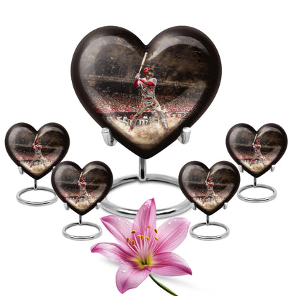butterfly themed baseball urn 