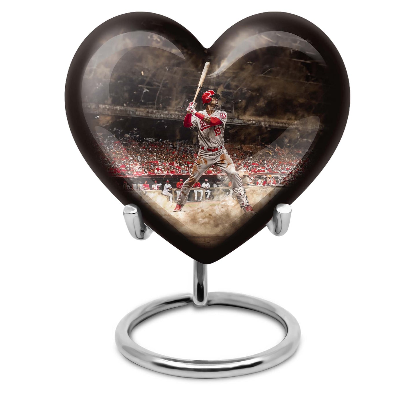 butterfly themed baseball urn 