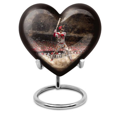 butterfly themed baseball urn 