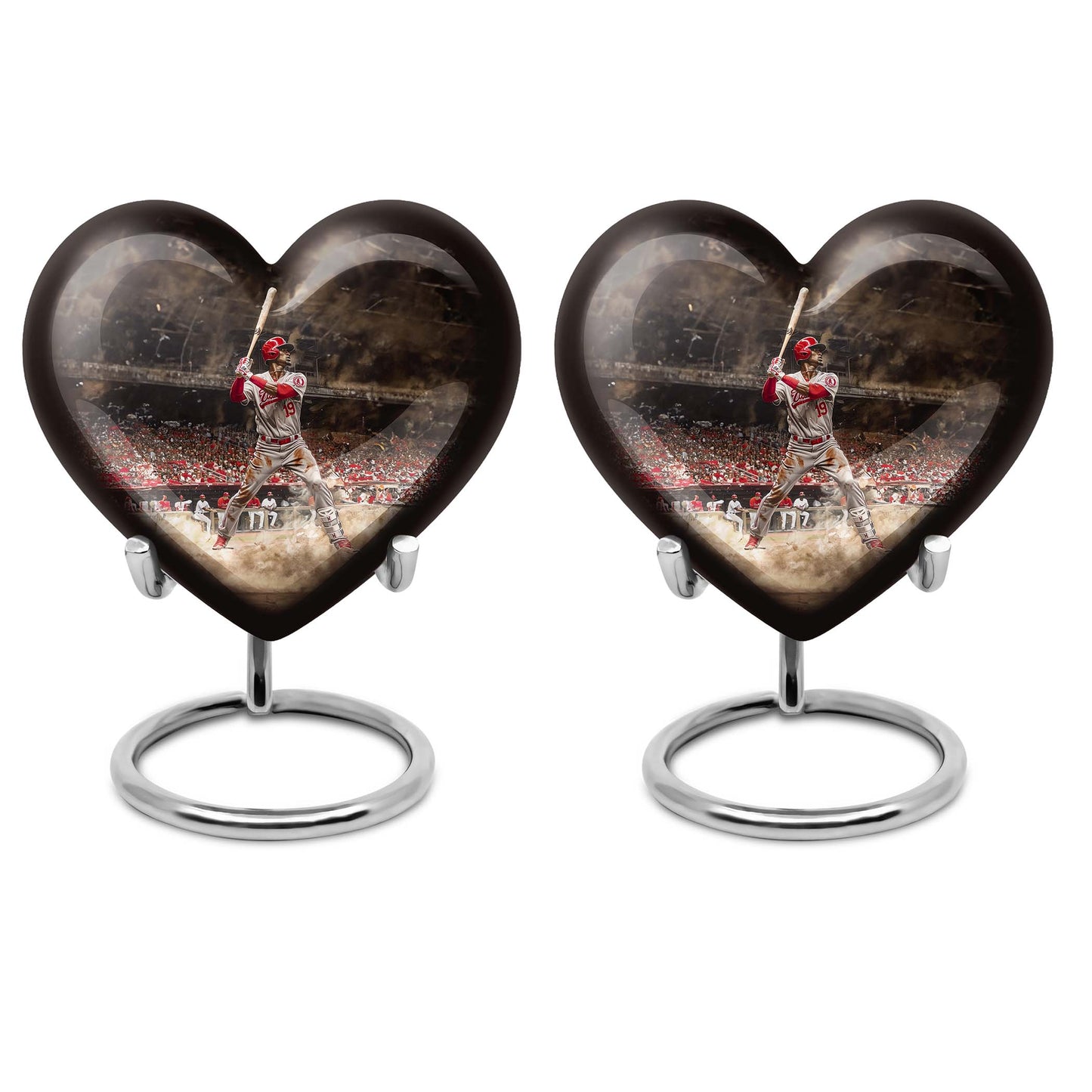 butterfly themed baseball urn 