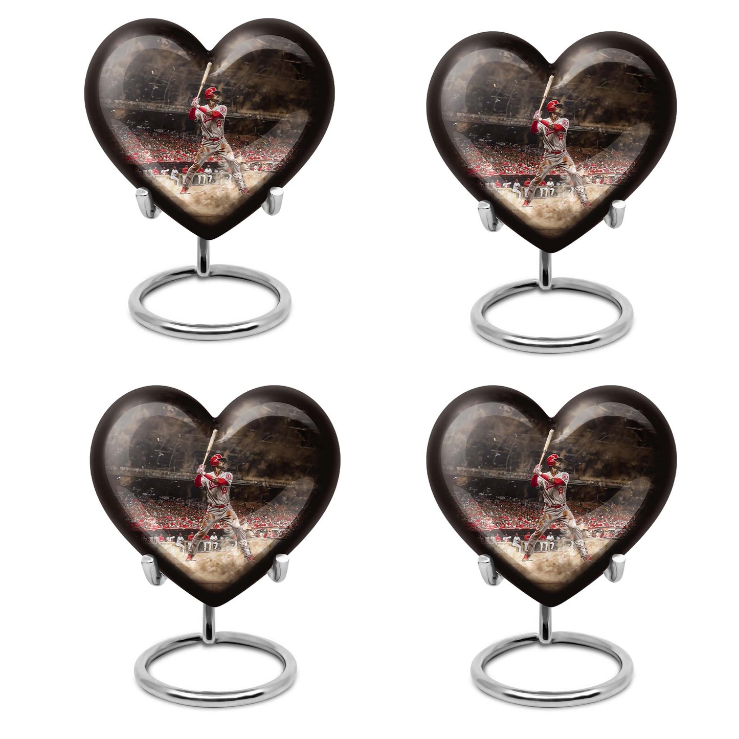 butterfly themed baseball urn 