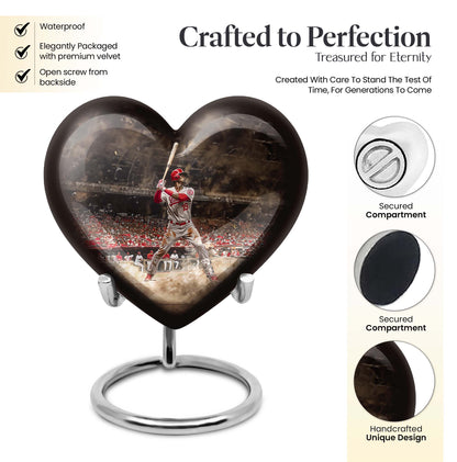 butterfly themed baseball urn 
