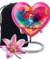 heart-shaped baseball urn