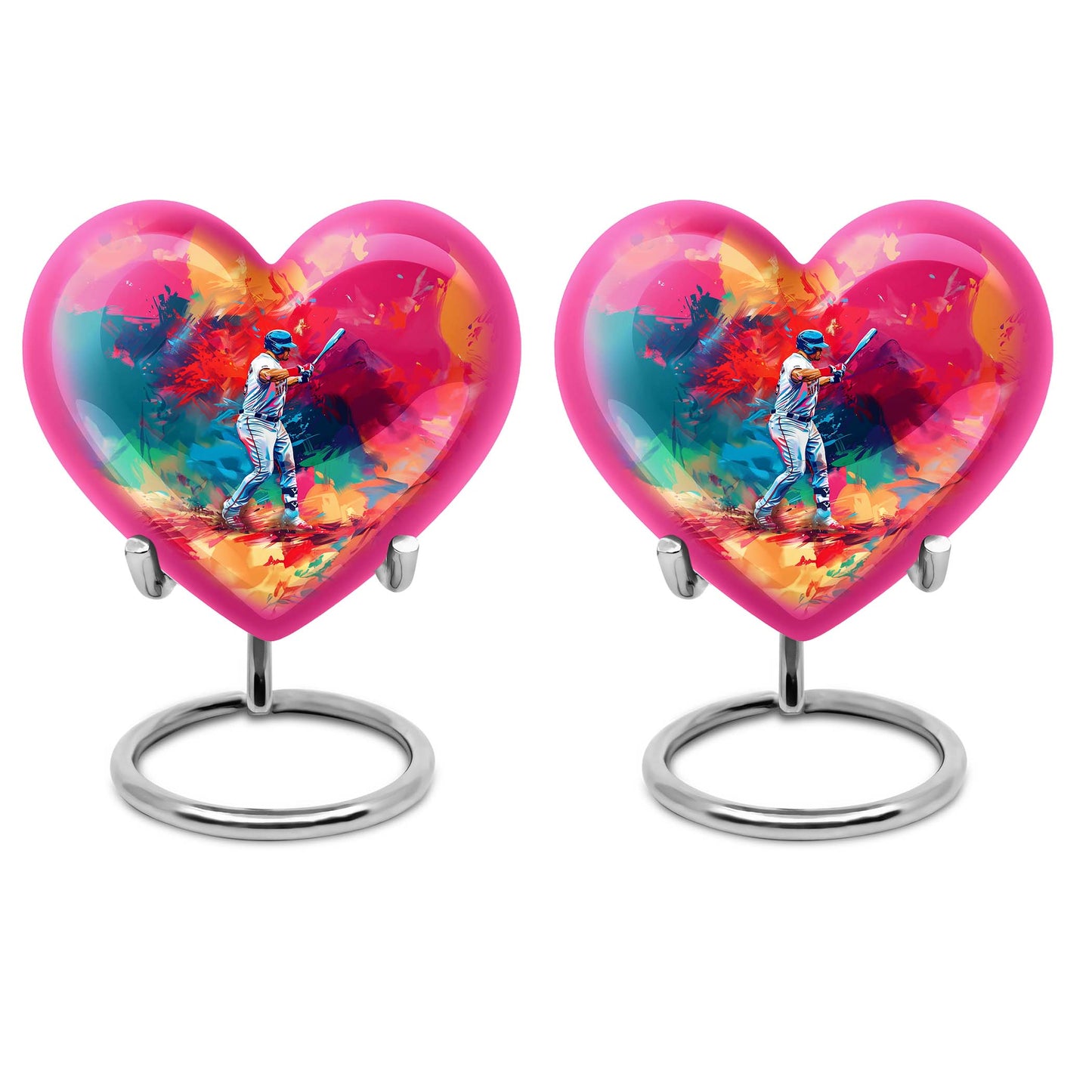 heart-shaped baseball urn