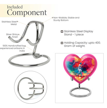 heart-shaped baseball urn