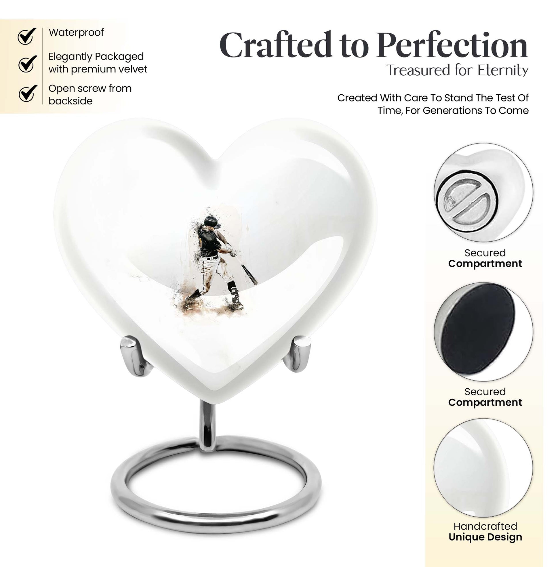 baseball urn for adult human ashes