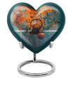 10-inch heart-shaped basketball cremation urn 
