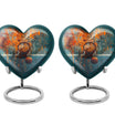 10-inch heart-shaped basketball cremation urn 