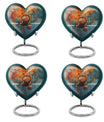 10-inch heart-shaped basketball cremation urn 