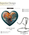 10-inch heart-shaped basketball cremation urn 