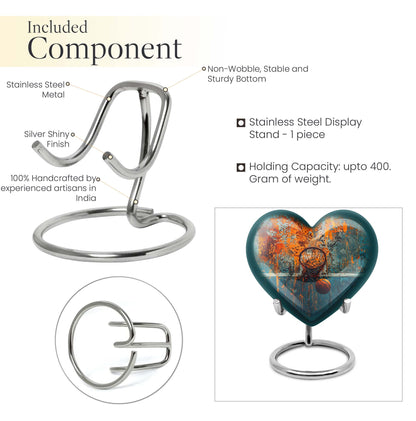 10-inch heart-shaped basketball cremation urn 