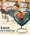 10-inch heart-shaped basketball cremation urn 