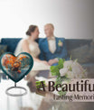 10-inch heart-shaped basketball cremation urn 