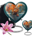 10-inch heart-shaped basketball cremation urn 