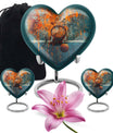 10-inch heart-shaped basketball cremation urn 