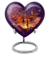 heart-shaped basketball memorial urn