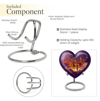 heart-shaped basketball memorial urn