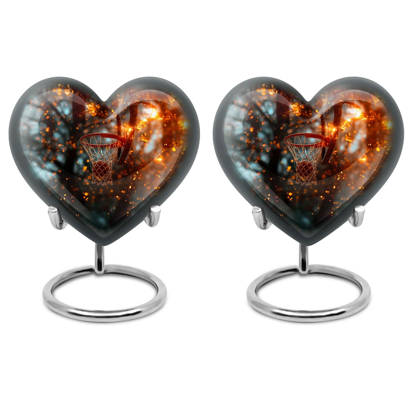 heart-shaped basketball urn