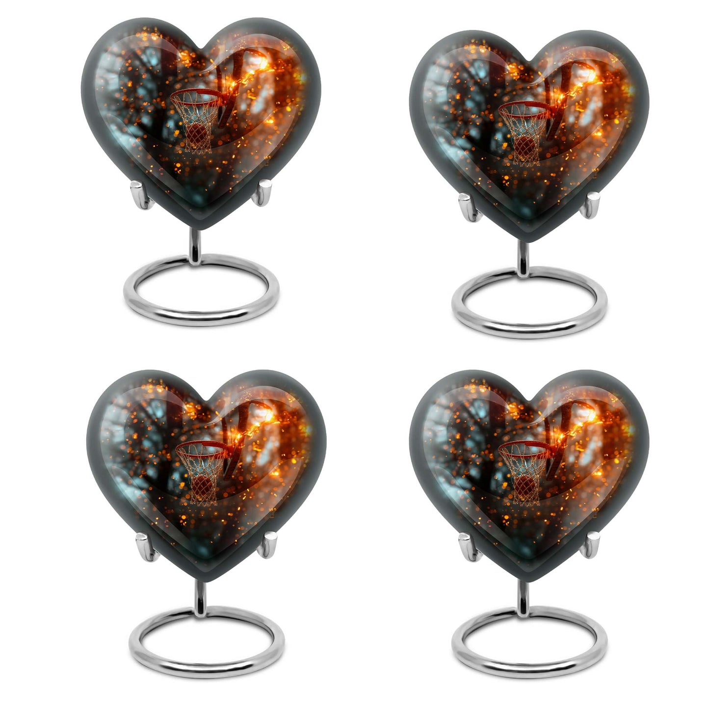 heart-shaped basketball urn