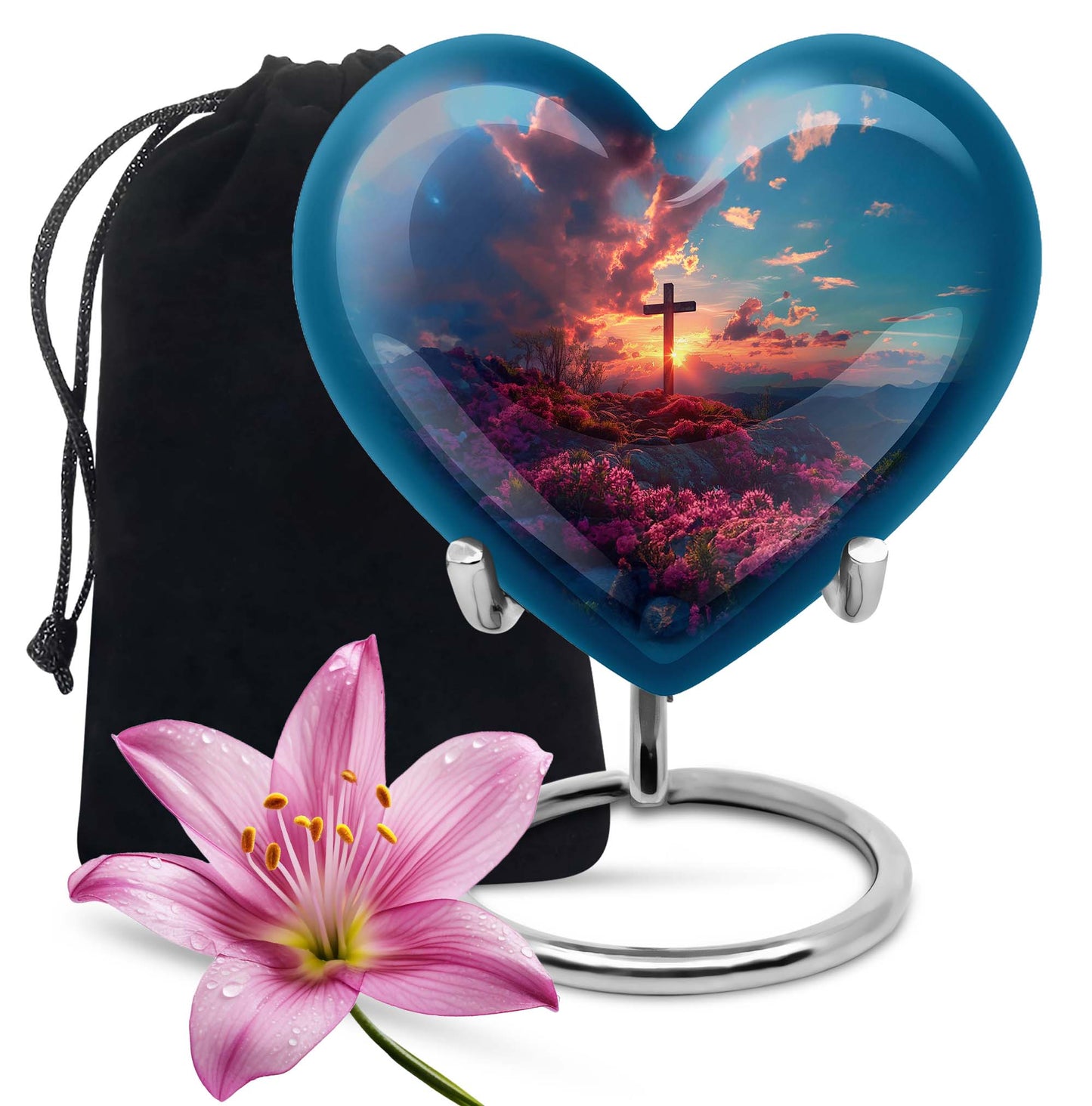 Cross Theme Large Urn 10 Inch