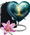 Heart Aurora Borealis design Urn